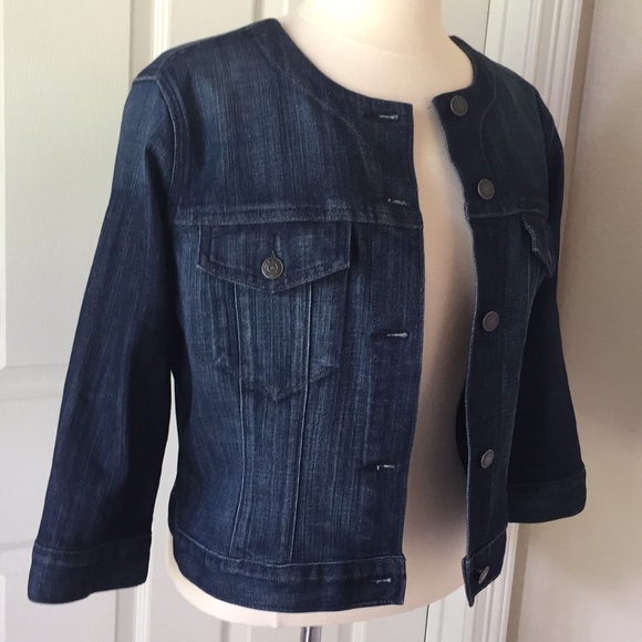 round neck denim jacket